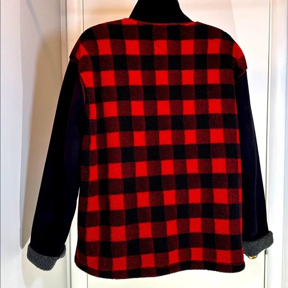 Tommy Hilfiger Fleeced Red & Black Plaid Jacket XL - Picture 6 of 14